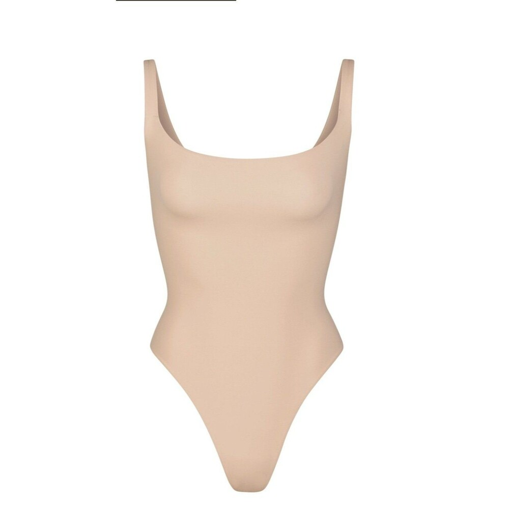 Skims Fits Everybody Square Neck Bodysuit large NWT mica